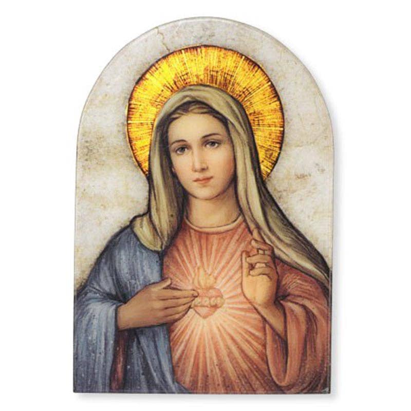 7" Arc Immaculate Heart Plaque