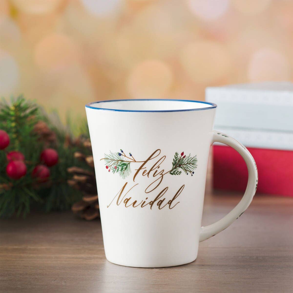 Ceramic Mug Feliz Navidad Luke 2:10