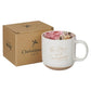 Mug White Floral Strong Josh. 1:9