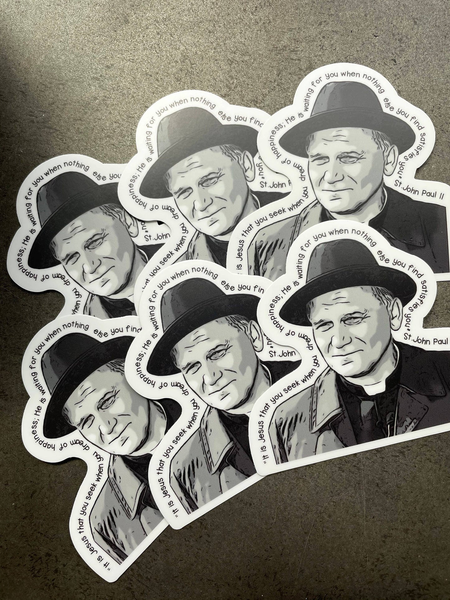 St. John Paul II Waterproof Catholic Sticker