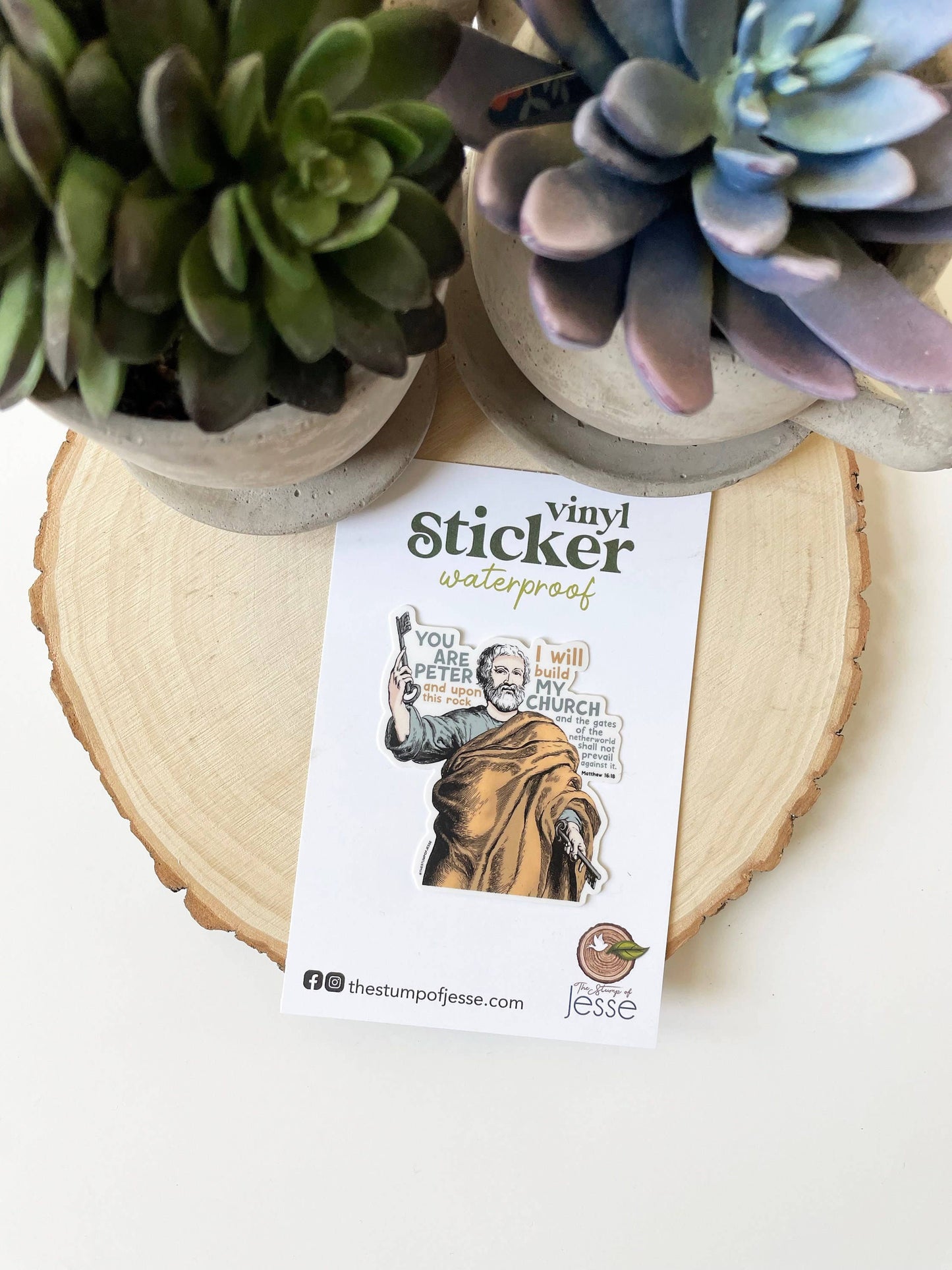 St. Peter Apostle Waterproof Catholic Sticker