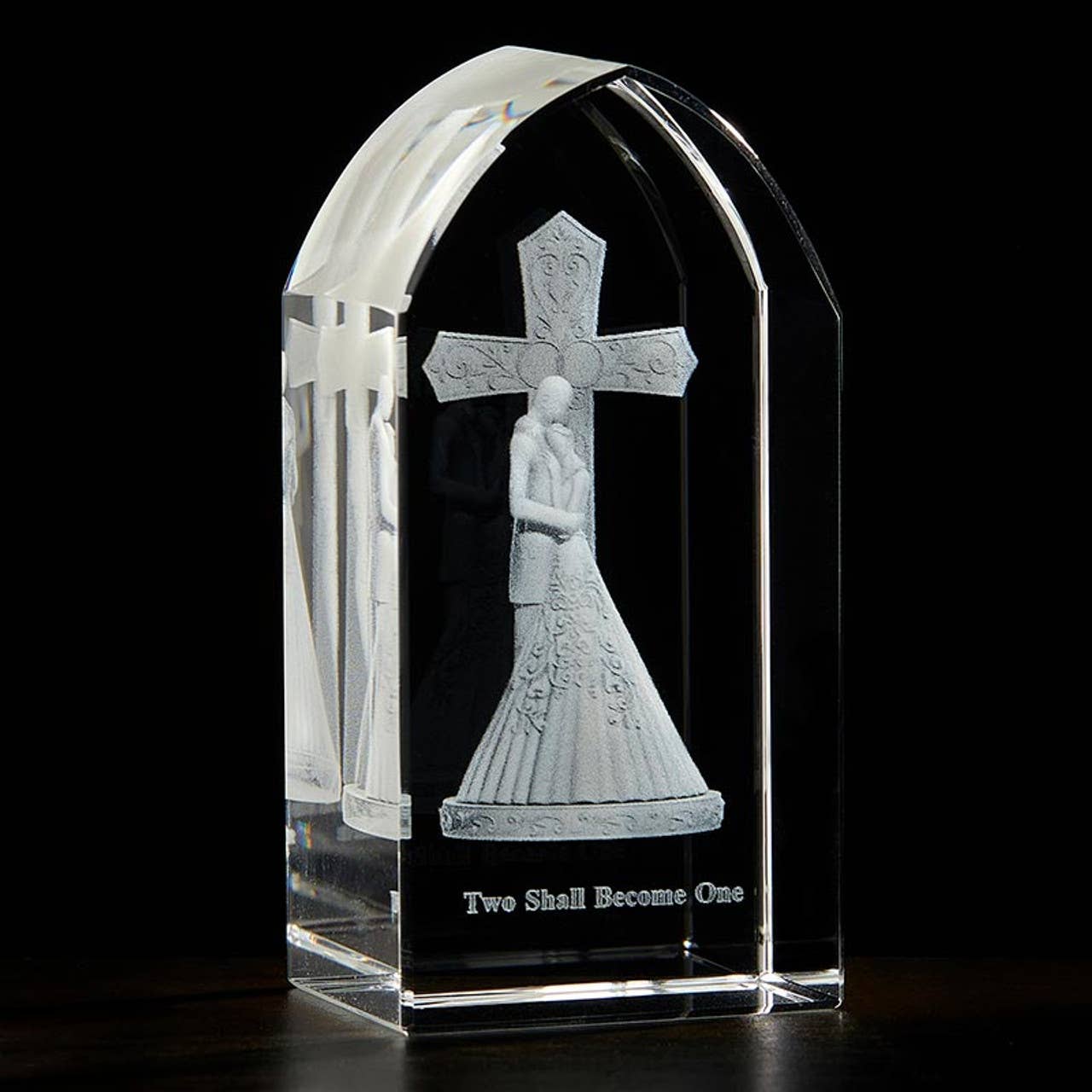Wedding Etched Glass Stand