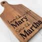 Love Like Mary Serve Like Martha Engraved Cutting Board