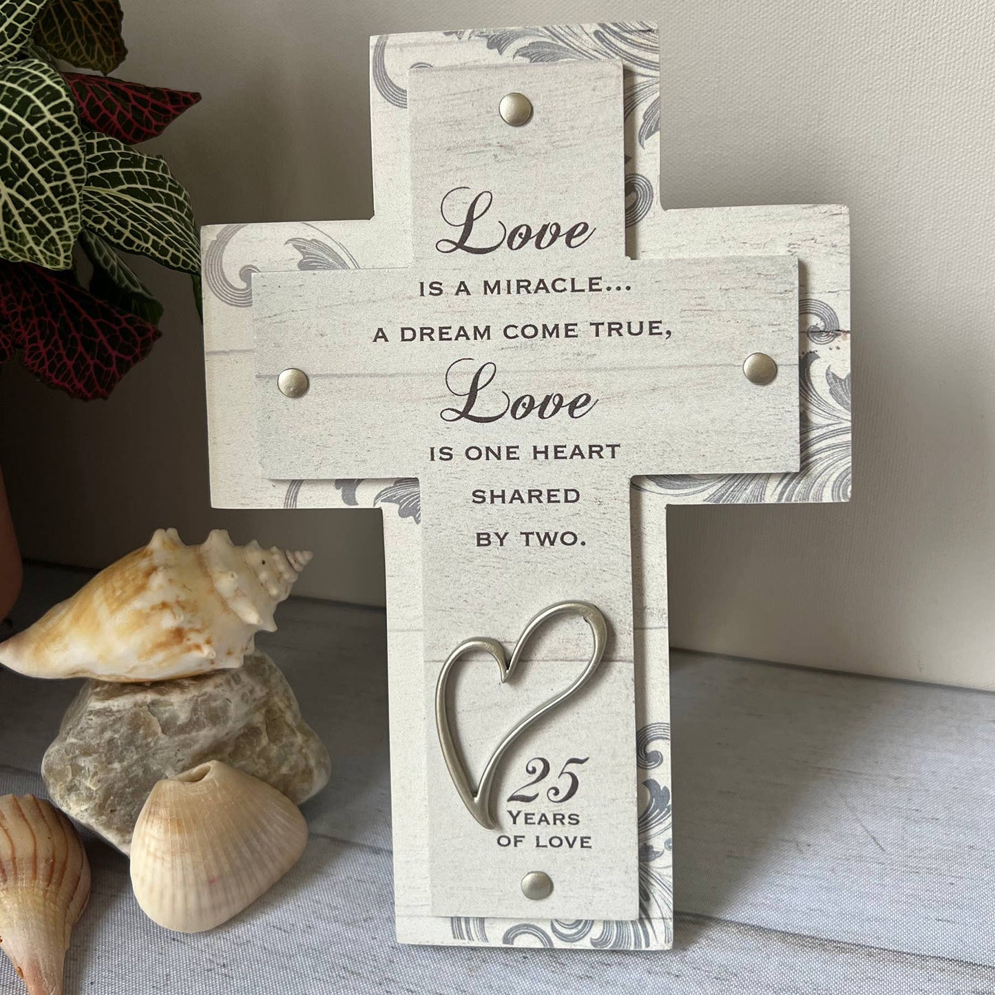 Love is a Miracle 25th Anniversary Cross
