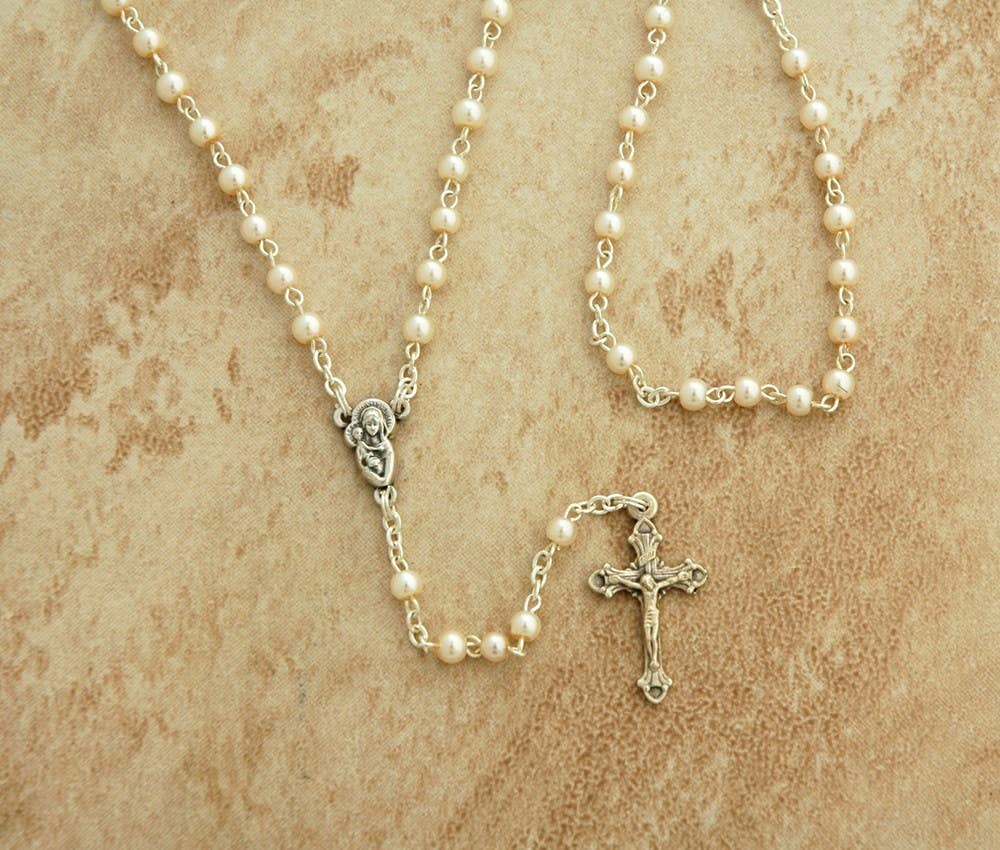 White Pearl Rosary