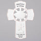 Baptism Girl Wall Cross Pink/White