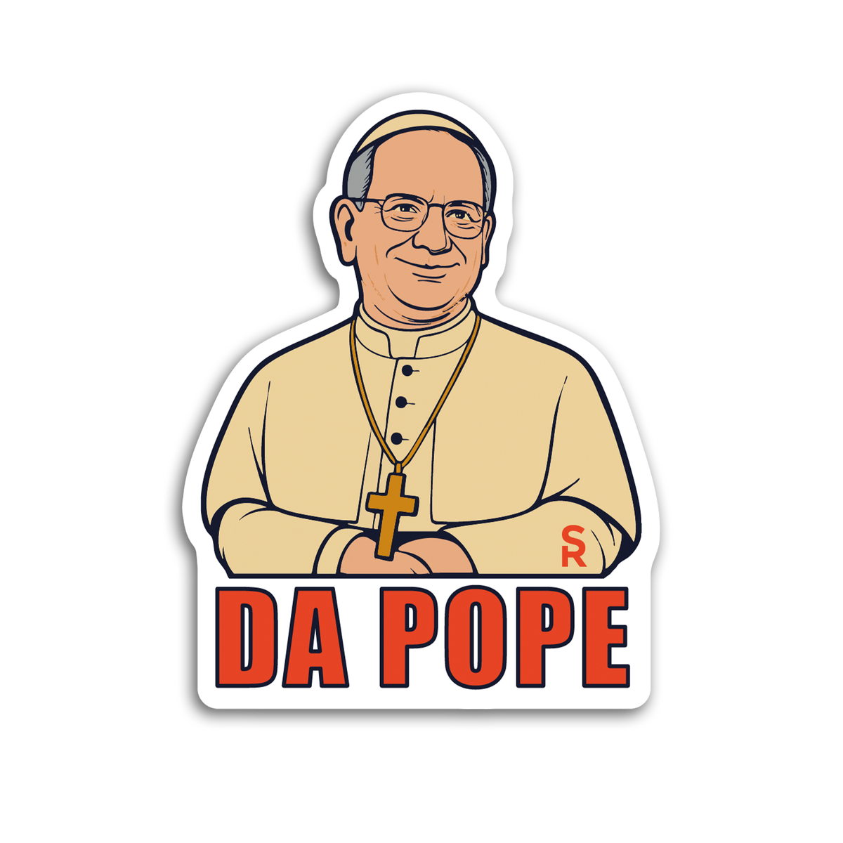 Pope Ld18 Sticker Da Pope Sticker – Two Hearts Catholic Gifts & Books