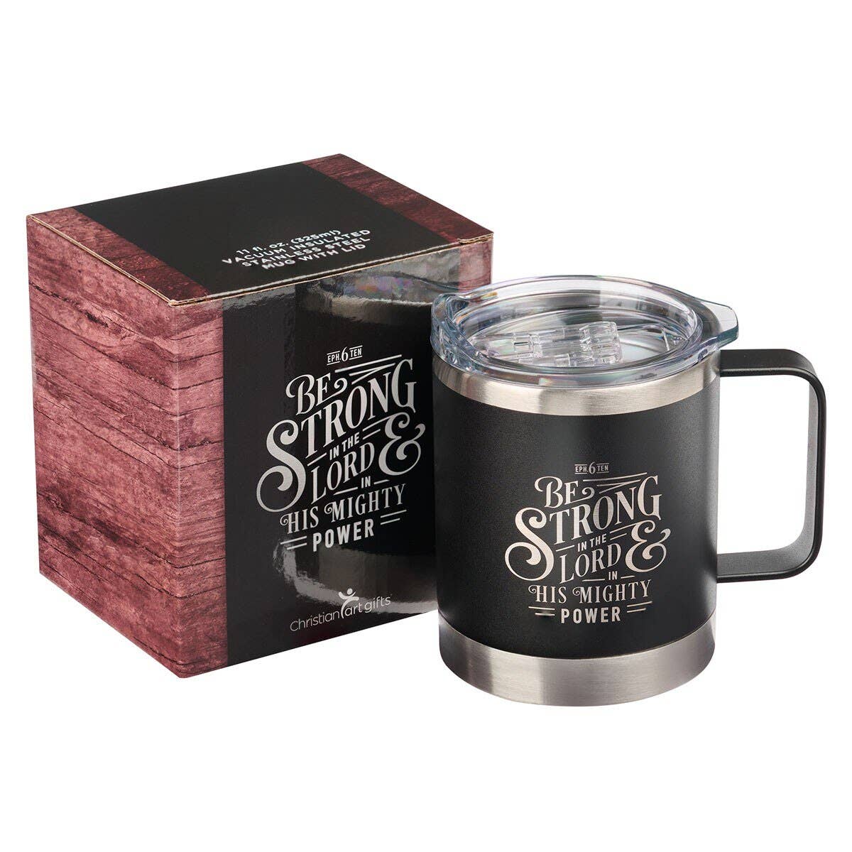 Mug SS Camp Black Be Strong Eph. 6:10