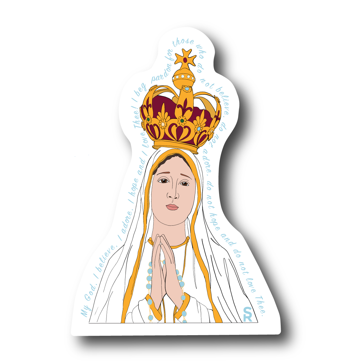 Fatima Sticker Our Lady of Fatima Sticker – Two Hearts Catholic Gifts & Books
