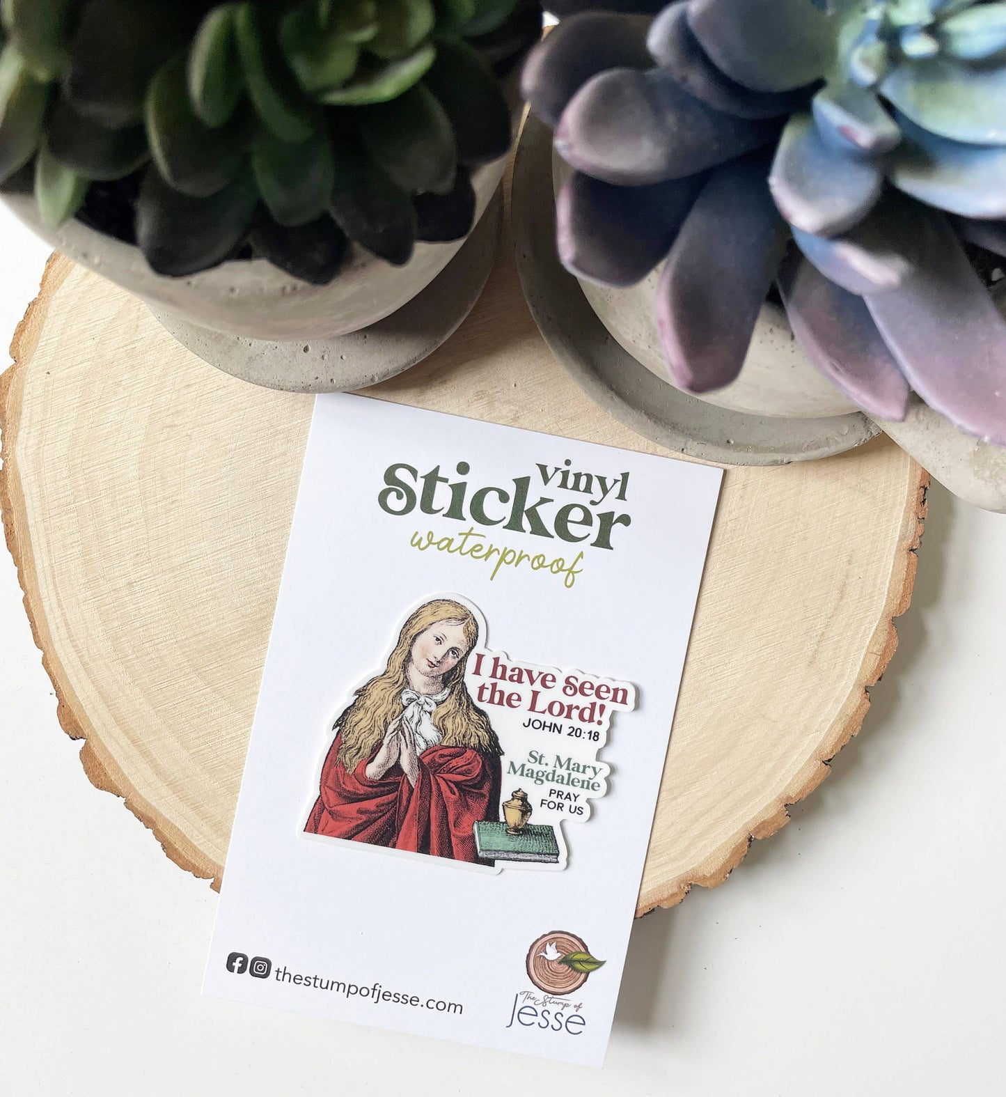 St. Mary Magdalene Waterproof Catholic Sticker