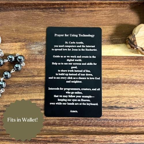 Carlo Acutis Metal Prayer Card