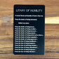 Litany of humility Premium Metal Prayer Card