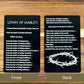 Litany of humility Premium Metal Prayer Card