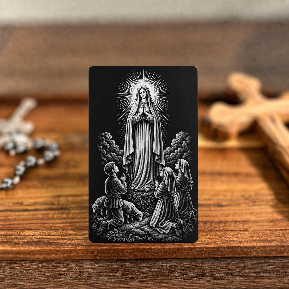 Fatima Reparation Prayer Premium Metal Prayer Card