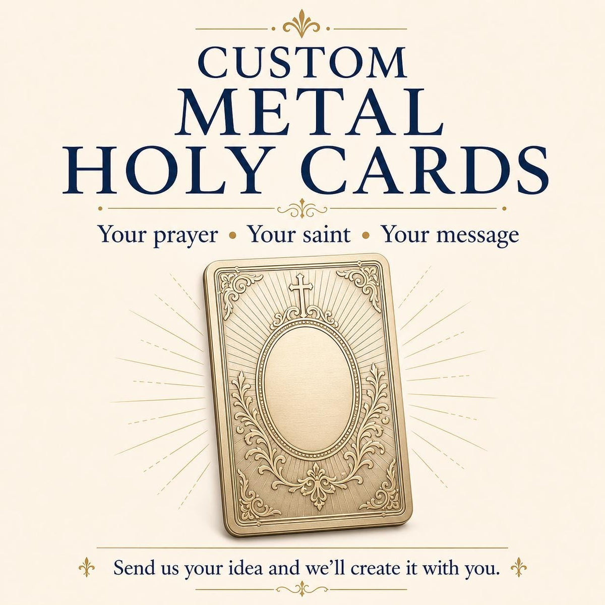 Divine Mercy Premium Metal Prayer Card