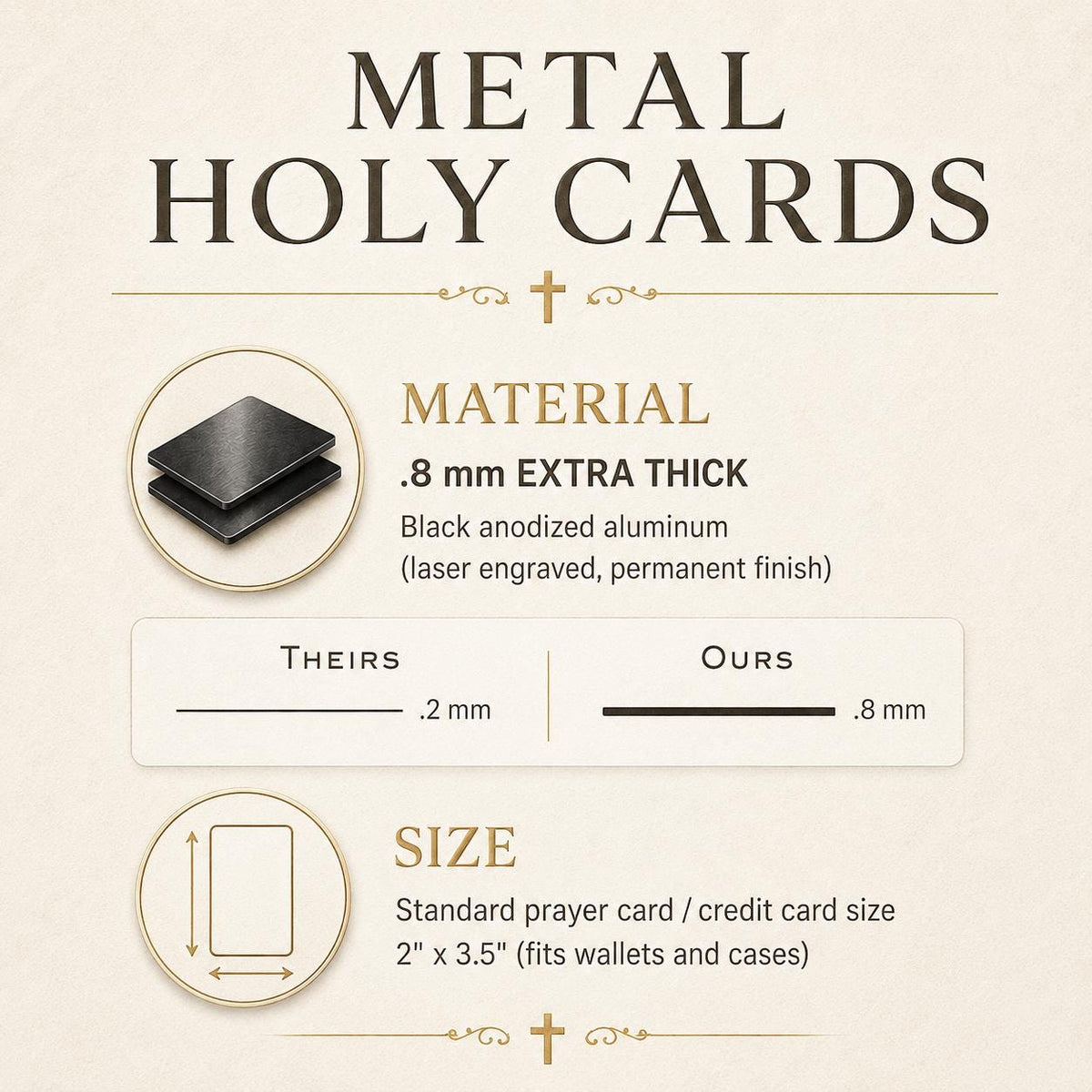 Divine Mercy Premium Metal Prayer Card