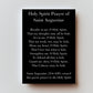 Holy Spirit Prayer of Saint Augustine Premium Metal Prayer Card