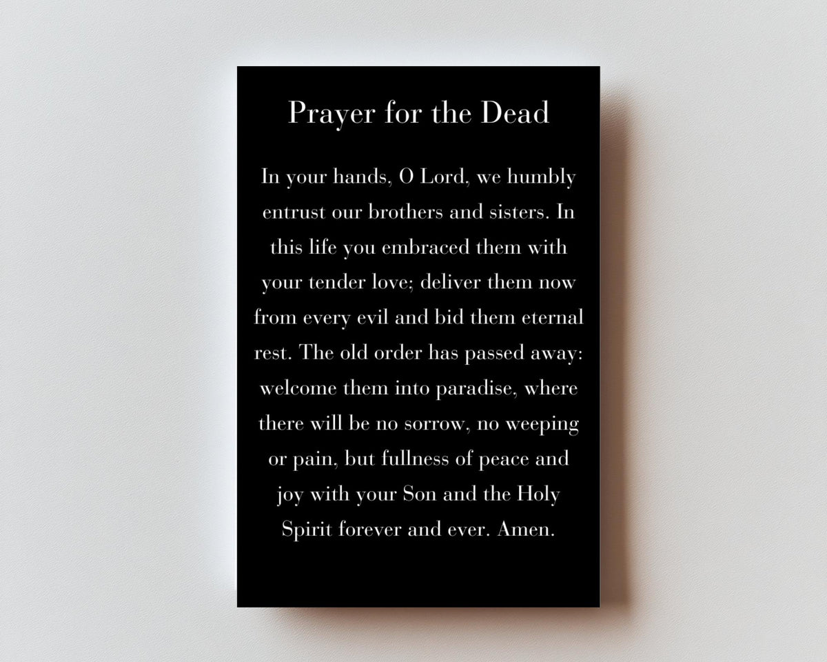 Prayer in Preparation for Death Premium Metal Prayer Card
