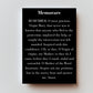 Memorare Premium Metal Prayer Card