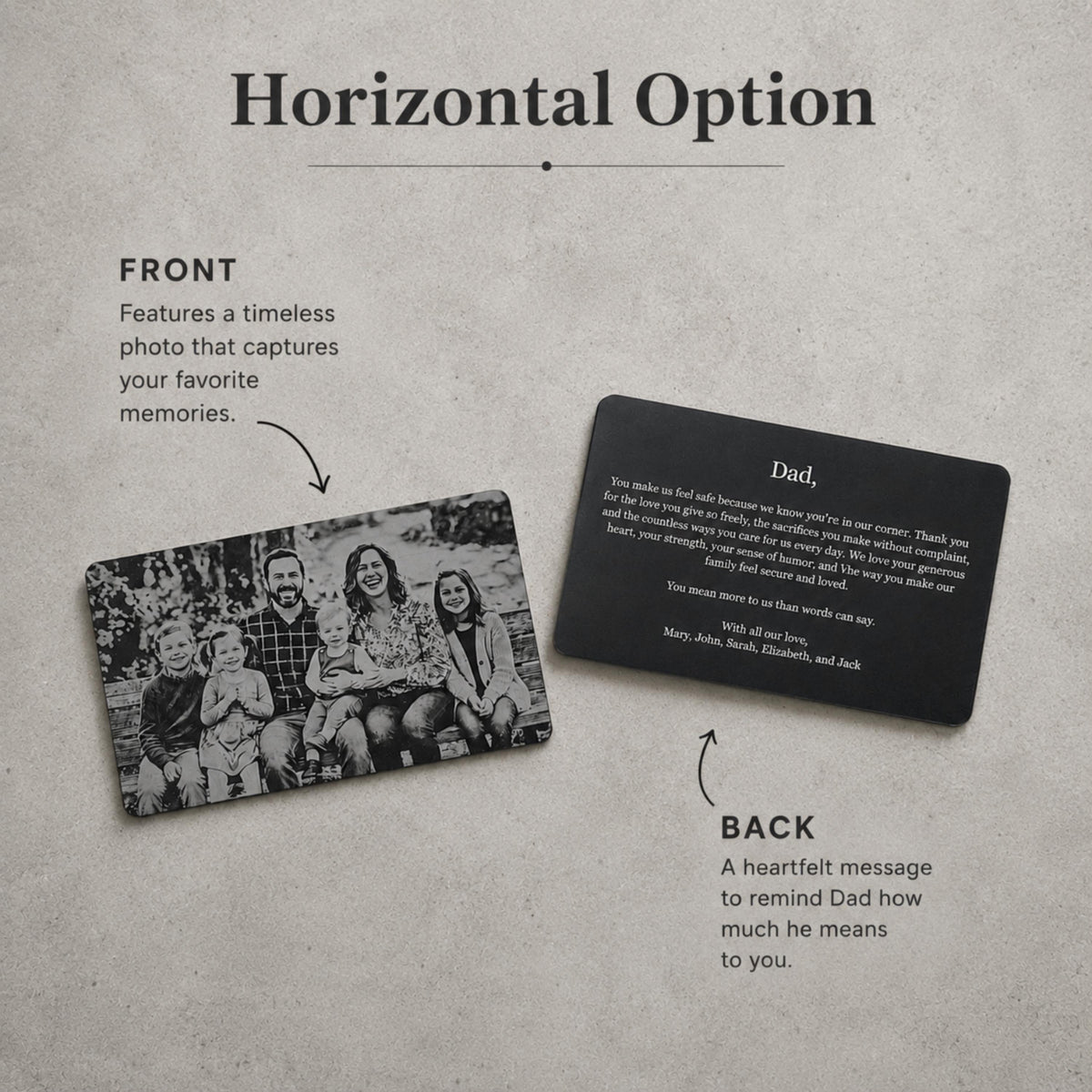 Custom Family Photo Wallet Card