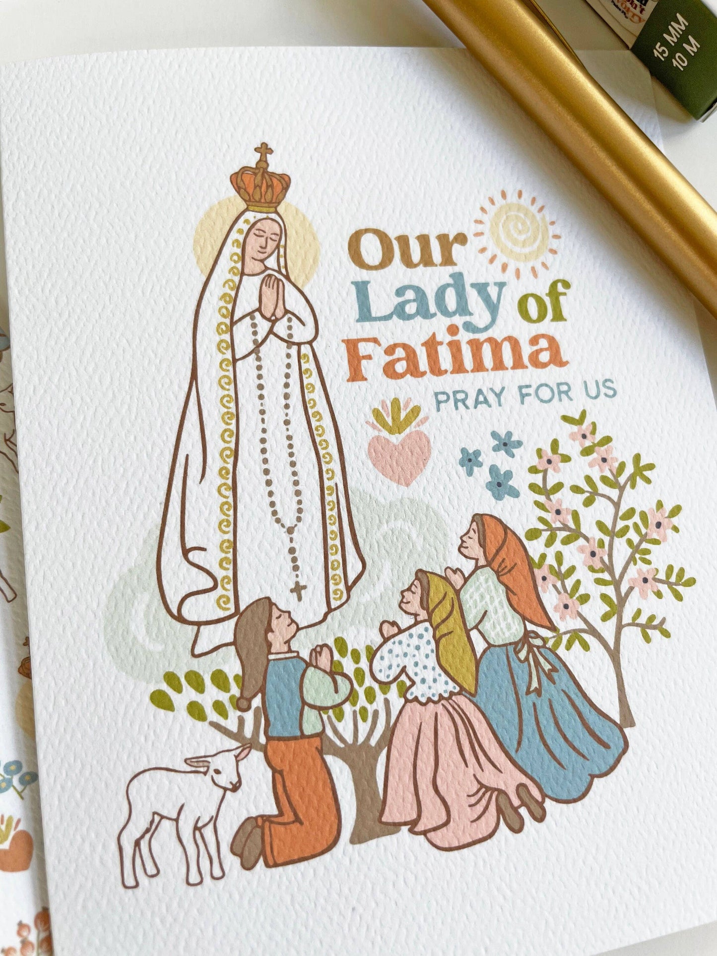 Our Lady of Fatima Greeting Catholic Card