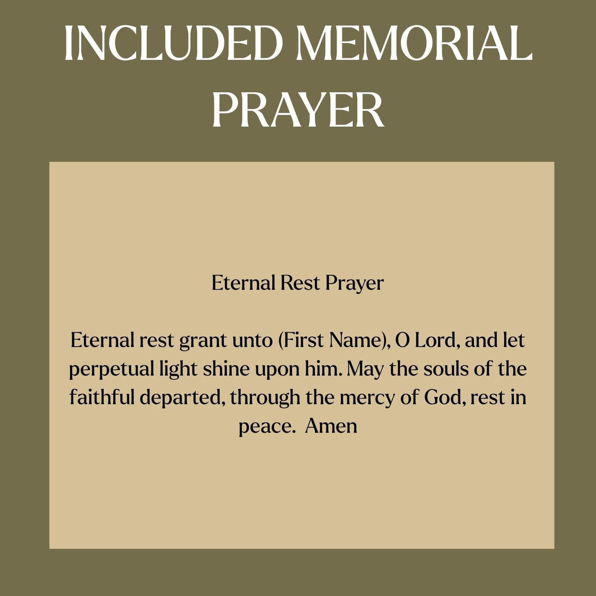 Premium Metal Memorial Card
