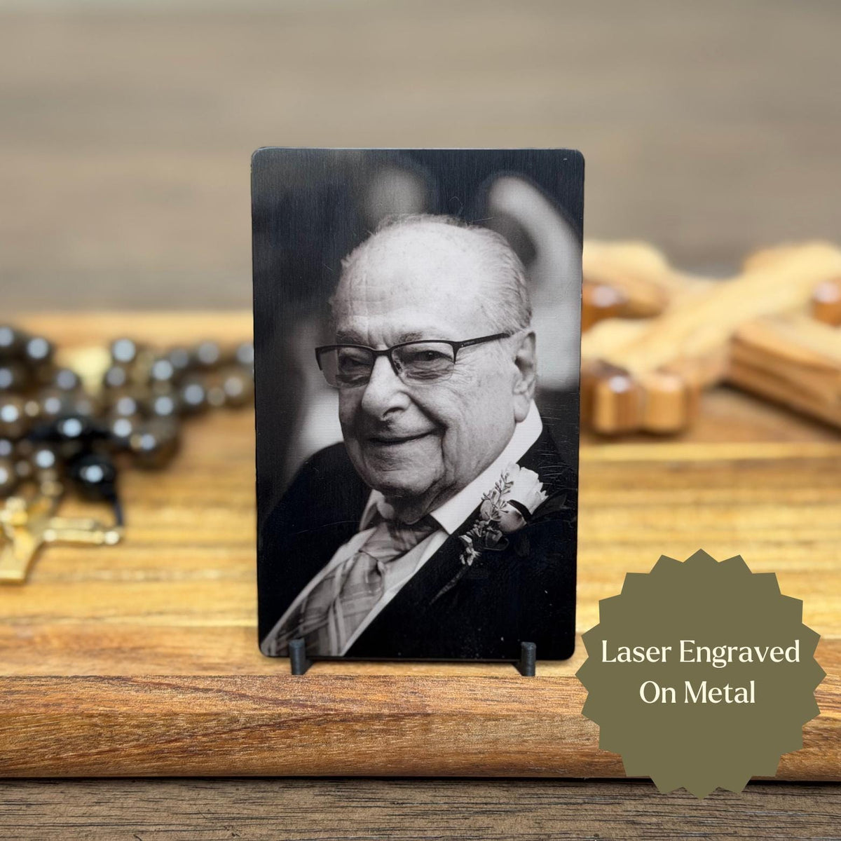 Premium Metal Memorial Card