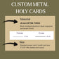 Custom Metal Prayer Card