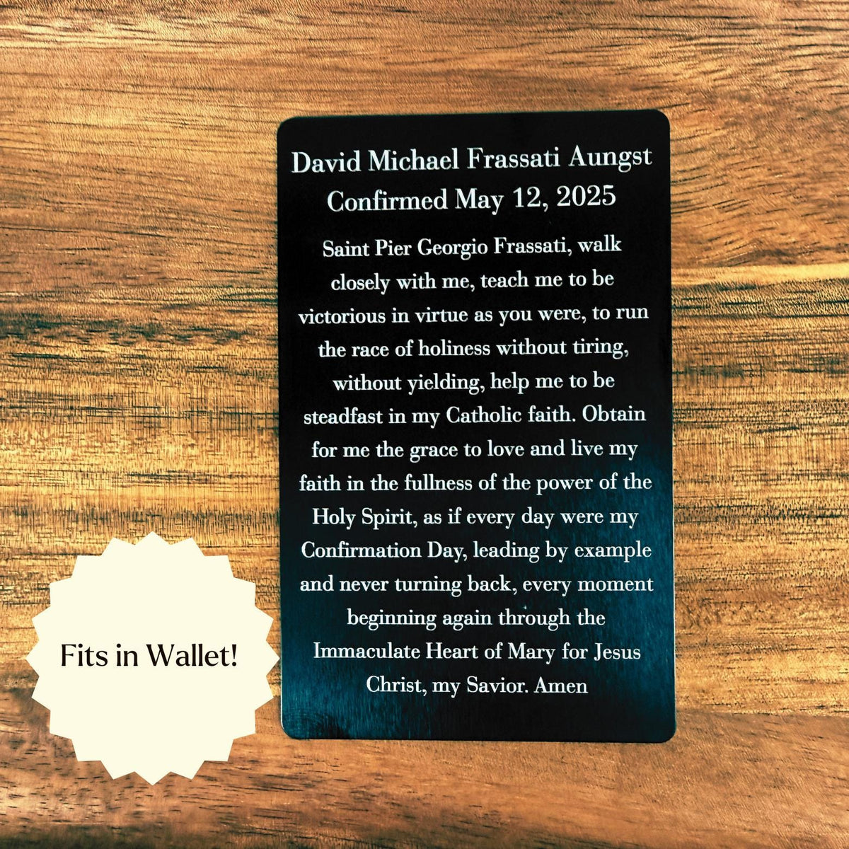 Custom Metal Prayer Card