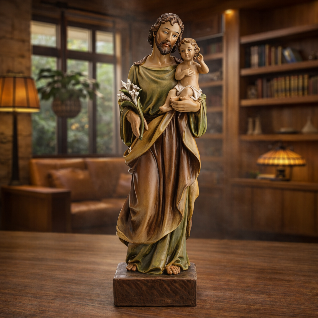 22" Val Gardena St. Joseph And Child